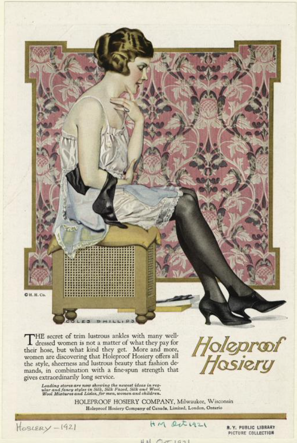 An ad for Holeproof Hosiery published in Harper’s Magazine in 1921